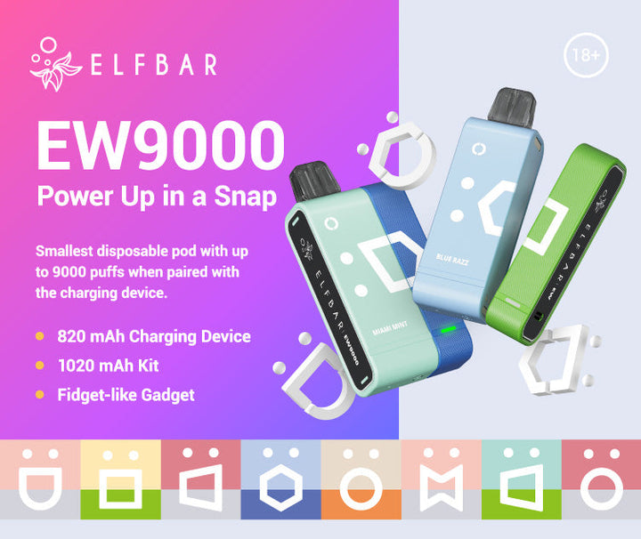 ELF BAR -  EW9000 DISPOSABLE KIT PODS (9000 PUFFS)