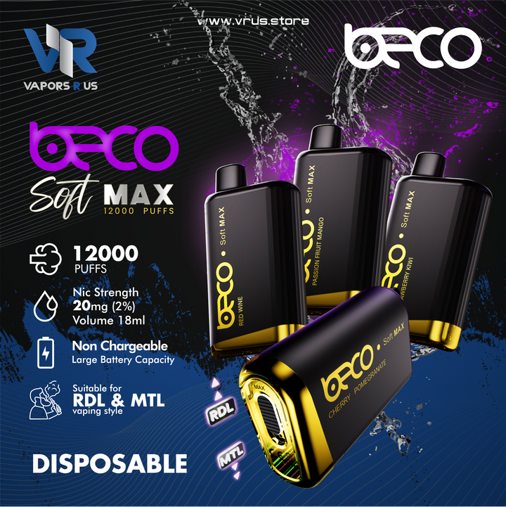 VAPTIO - Beco Soft MAX Disposable | 12000 Puffs
