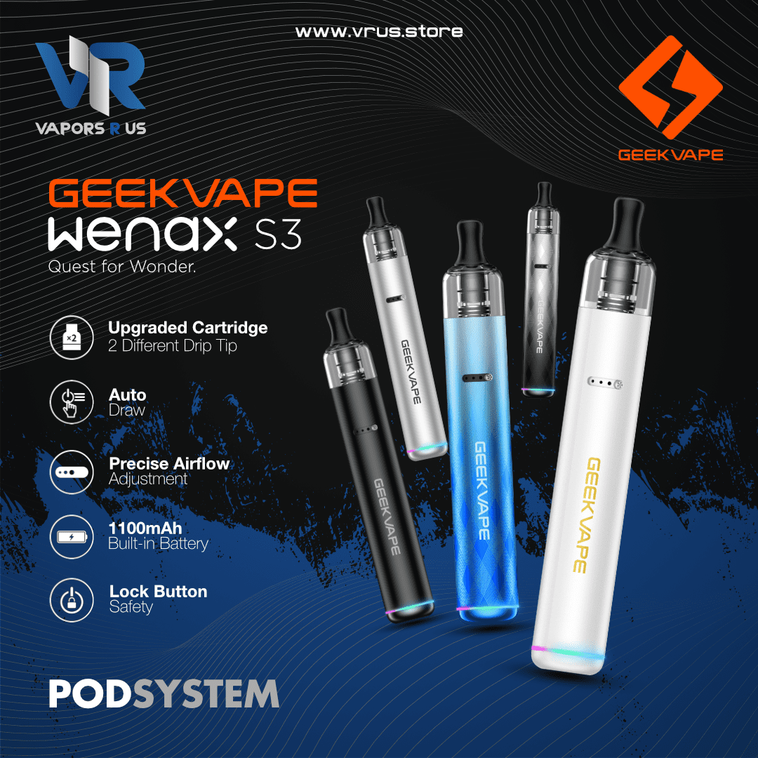 GEEKVAPE - WENAX S3 KIT 1100mAh Vapors R Us LLC GEEKVAPE - WENAX S3 KIT 1100mAh Vapors R Us LLC