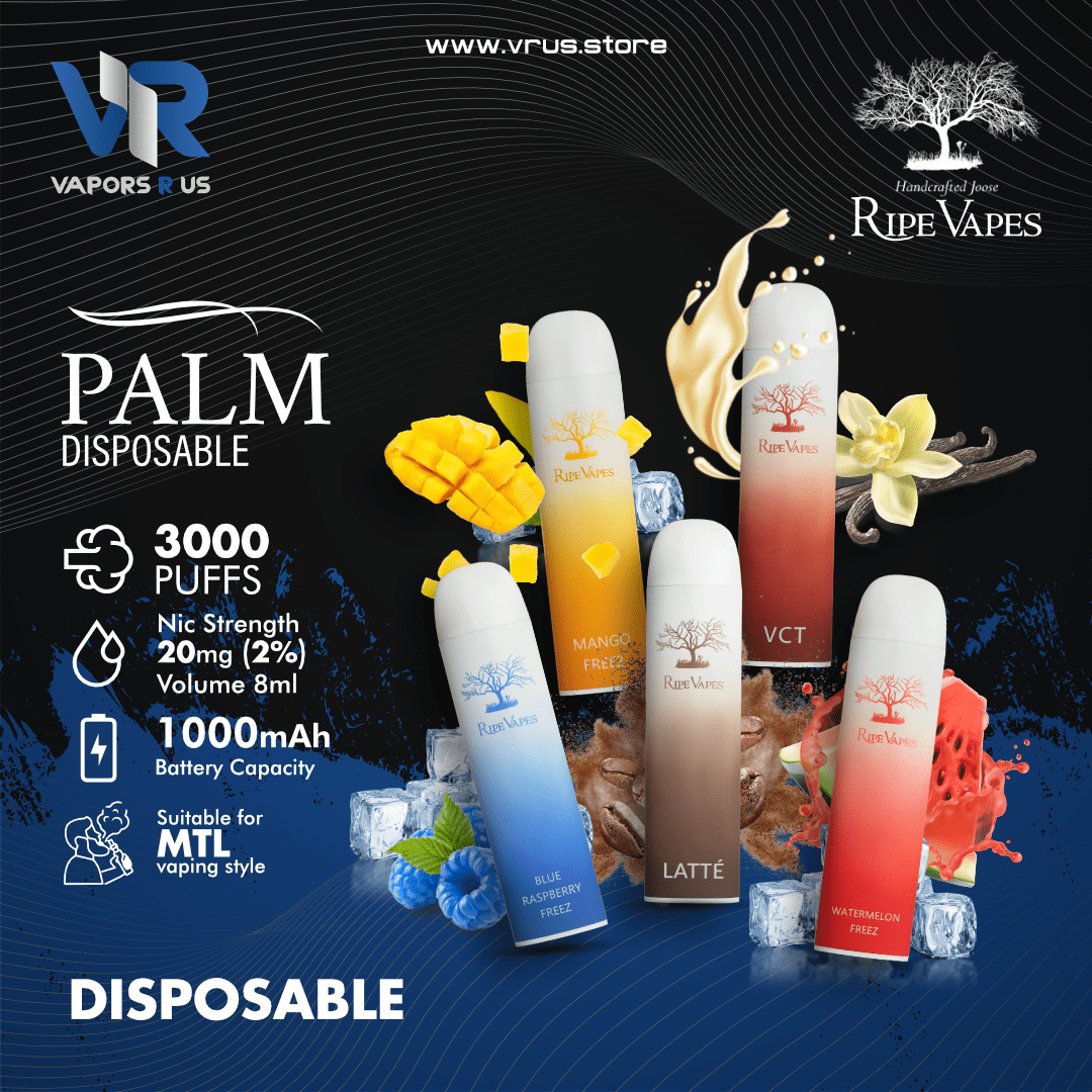 Ripe Vapes -PALM DISPOSABLES - 3000 puffs Vapors R Us LLC Ripe Vapes -PALM DISPOSABLES - 3000 puffs Vapors R Us LLC