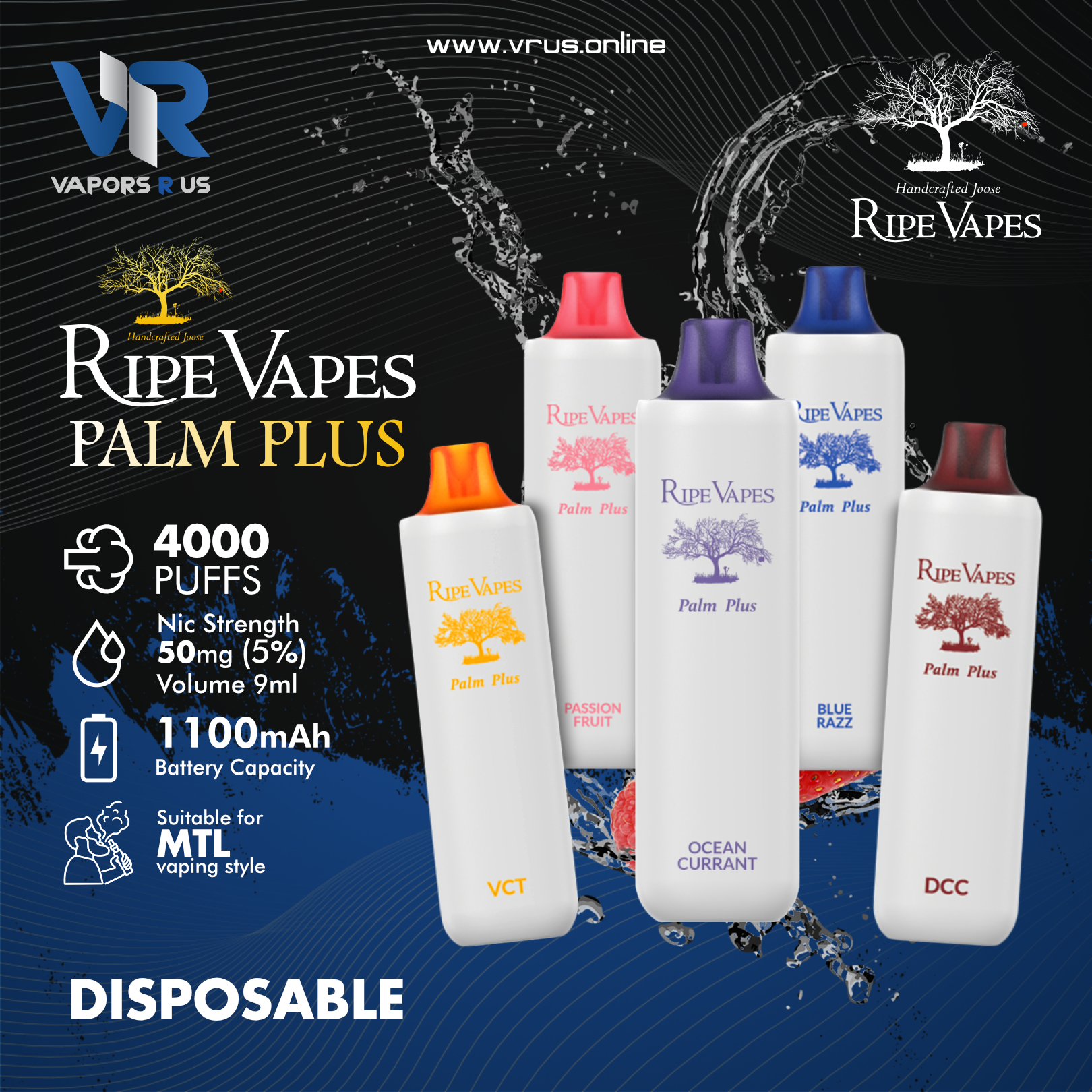 Ripe Vapes Palm Plus 4000 Puffs(5%) Ripe Vapes Palm Plus 4000 Puffs(5%)