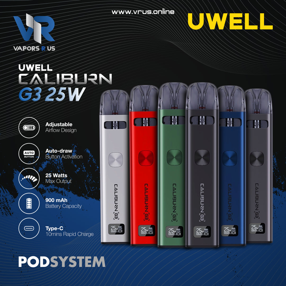 UWELL CALIBURN GK3 Pod System Vapors R Us LLC UWELL CALIBURN GK3 Pod System Vapors R Us LLC