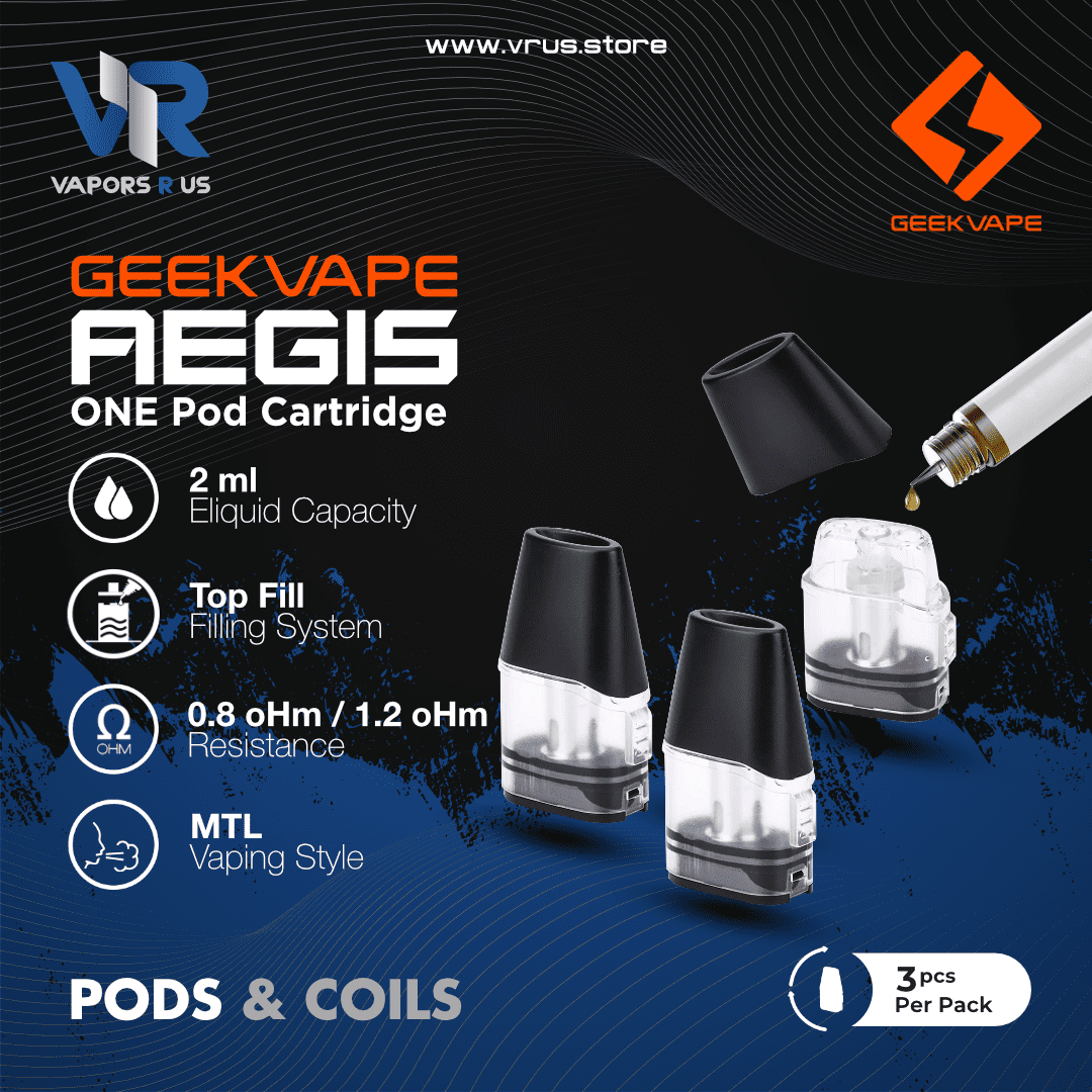 geekvape aegis one cartridge Pod 2ml 3pcs/pack UAE Vapors R colour:Classic Black JUUL Pod - Mint sagittarius