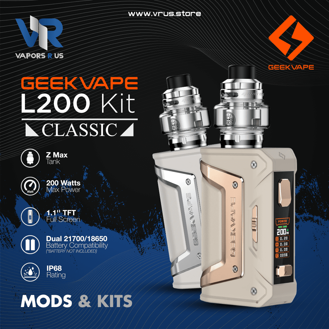 GEEKVAPE - L200 CLASSIC (Aegis Legend 2) (21700 Edition) Kit with Z MAX Tank Vapors R Us LLC GEEKVAPE - L200 CLASSIC (Aegis Legend 2) (21700 Edition) Kit with Z MAX Tank Vapors R Us LLC