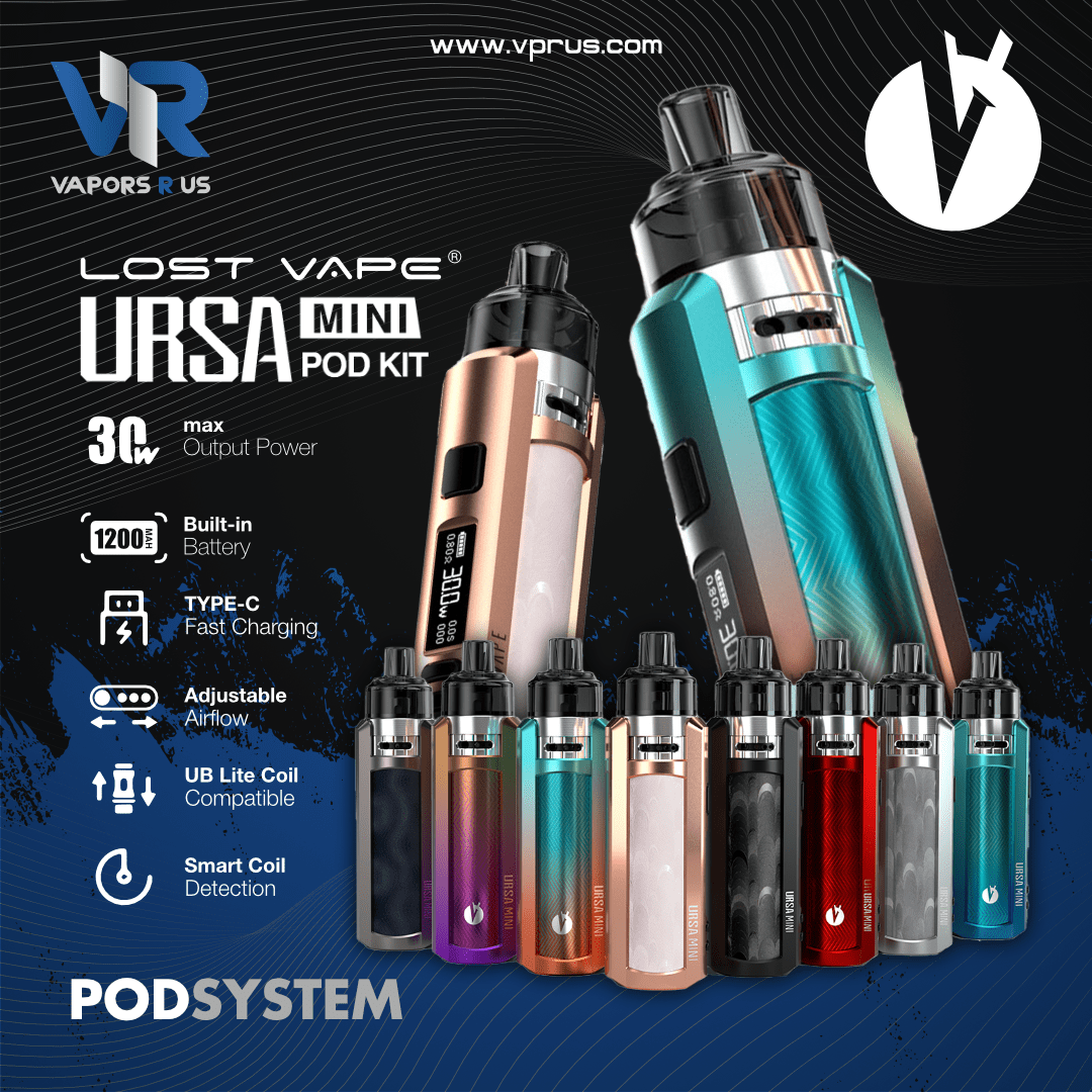 LOST VAPE - Ursa Mini Pod System Kit 1200mah Vapors R Us LLC LOST VAPE - Ursa Mini Pod System Kit 1200mah Vapors R Us LLC