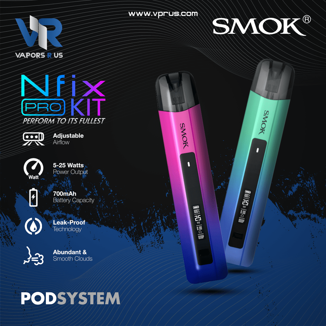SMOK - Nfix PRO 25w Pod System Kit 700mAh Vapors R Us LLC SMOK - Nfix PRO 25w Pod System Kit 700mAh Vapors R Us LLC