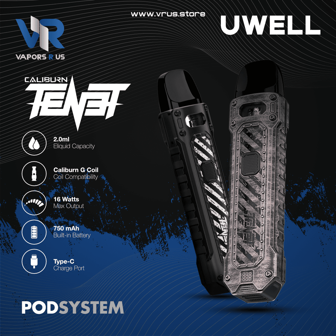 UWELL - Caliburn TENET 750mAh Pod Kit Vapors R Us LLC UWELL - Caliburn TENET 750mAh Pod Kit Vapors R Us LLC
