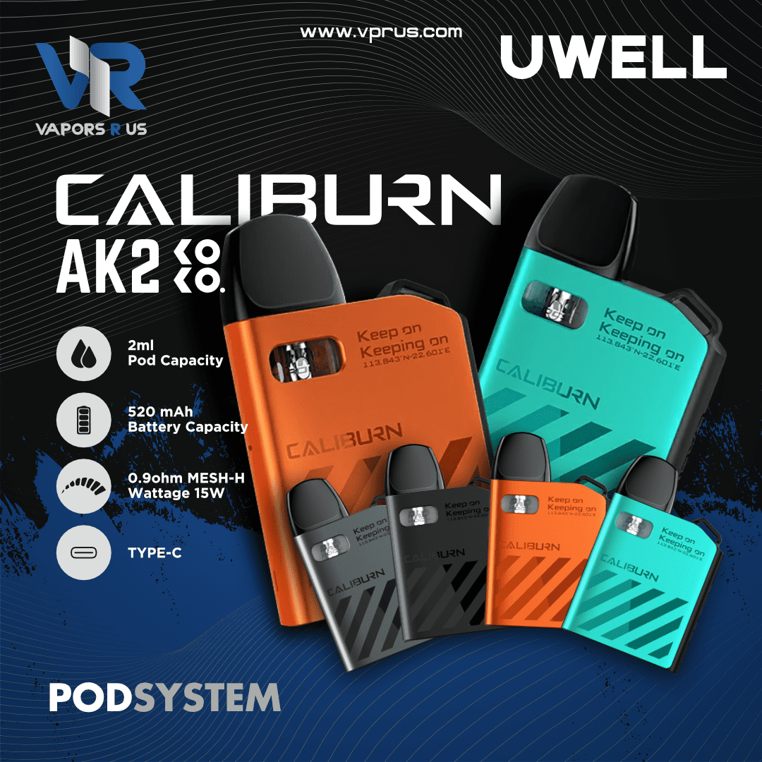 UWELL - Caliburn AK2 Pod Kit 520mAh Vapors R Us LLC UWELL - Caliburn AK2 Pod Kit 520mAh Vapors R Us LLC