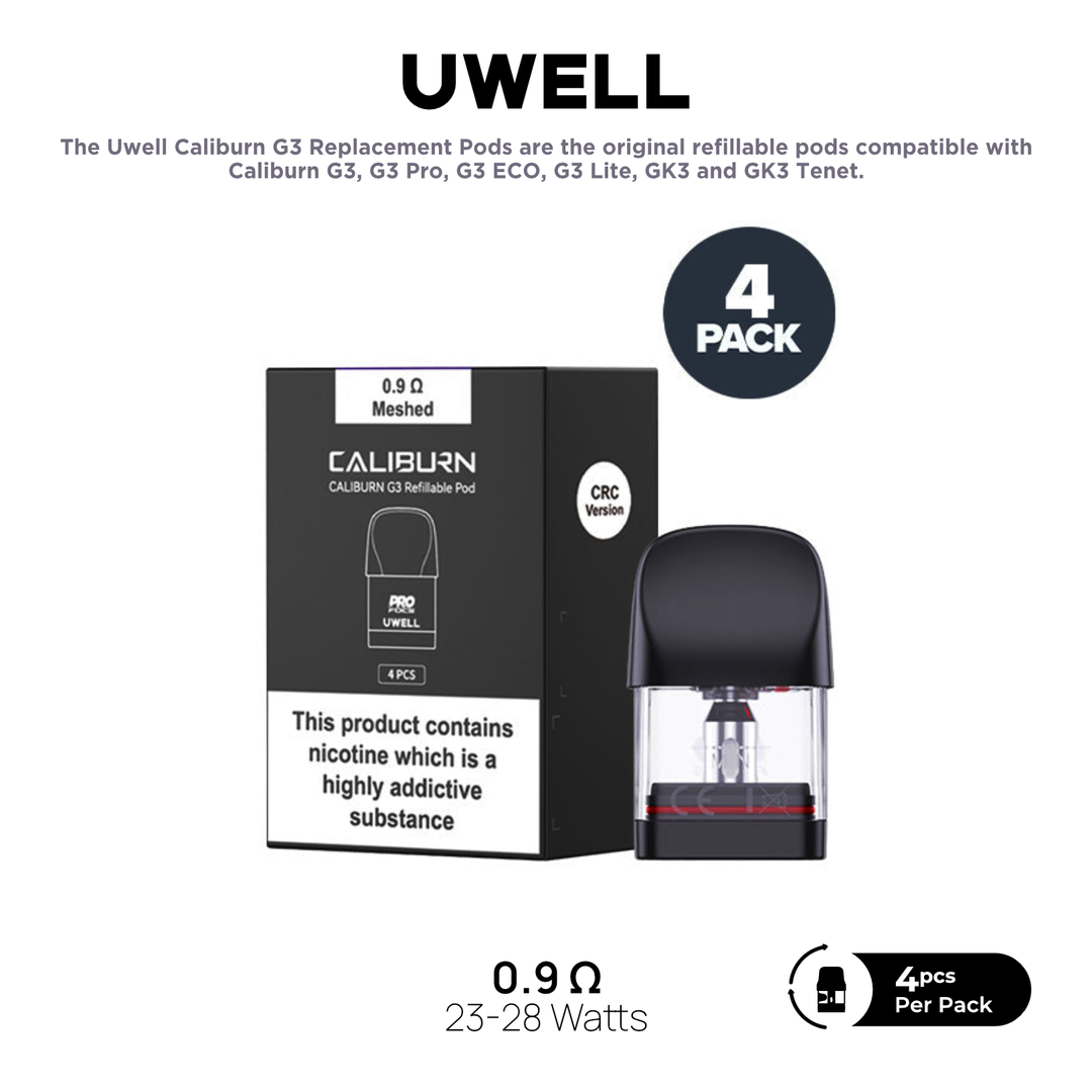 Uwell Caliburn G3 / G3 Pro / G3 ECO / G3 Lite / GK3 Replacement Pods Uwell Caliburn G3 / G3 Pro / G3 ECO / G3 Lite / GK3 Replacement Pods