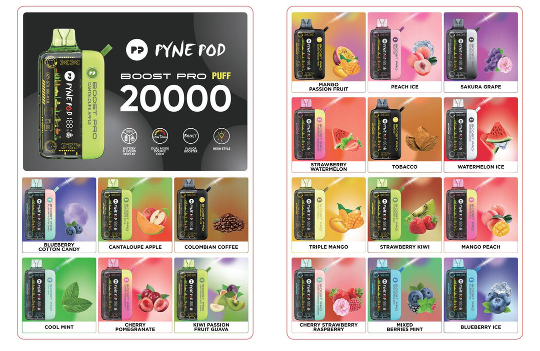 PYNE POD -  Boost Pro DISPOSABLE KIT PODS (20000 PUFFS)