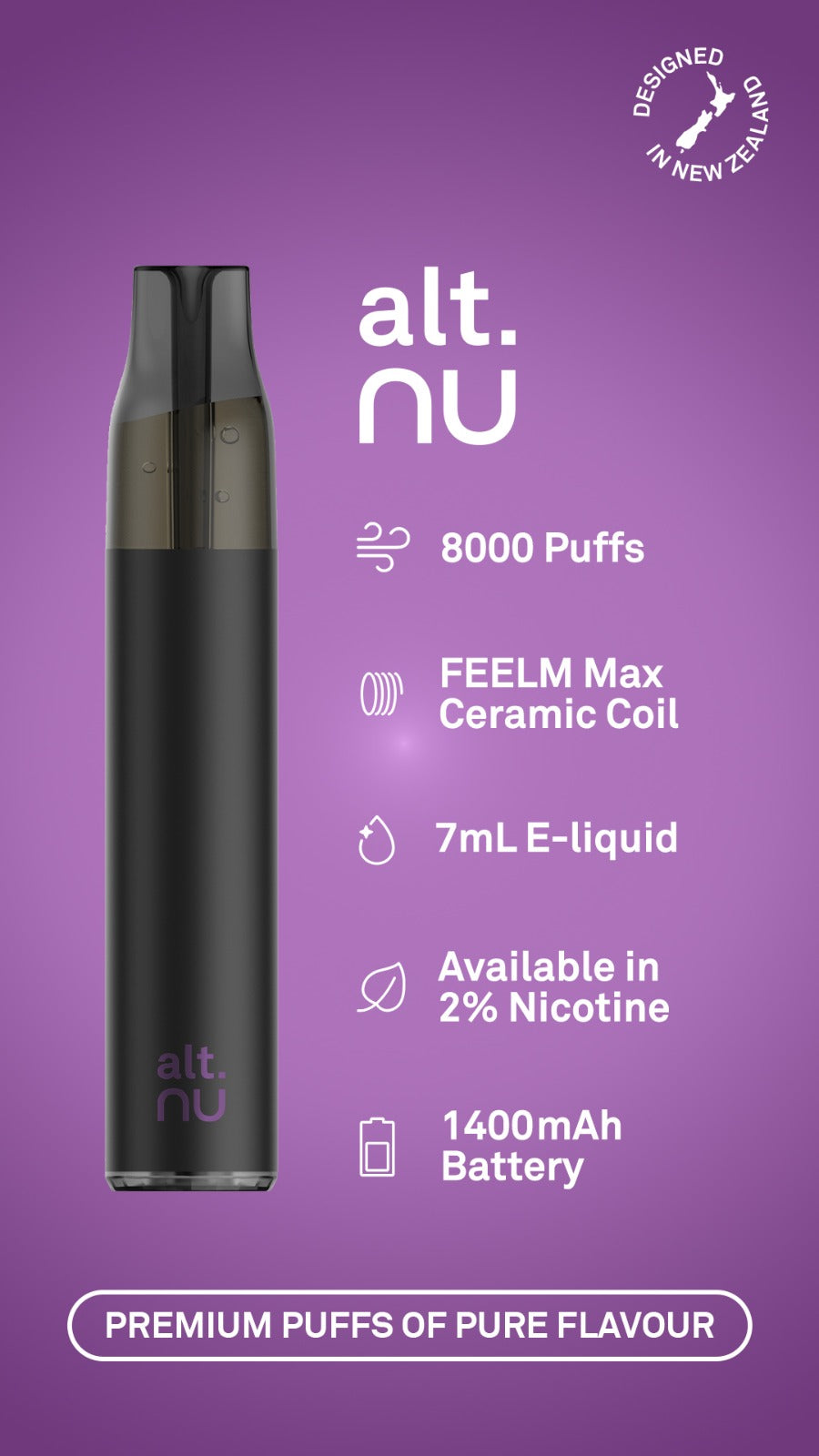 ALT. NU Single Use 8000 Puffs 20mg ALT. NU Single Use 8000 Puffs 20mg