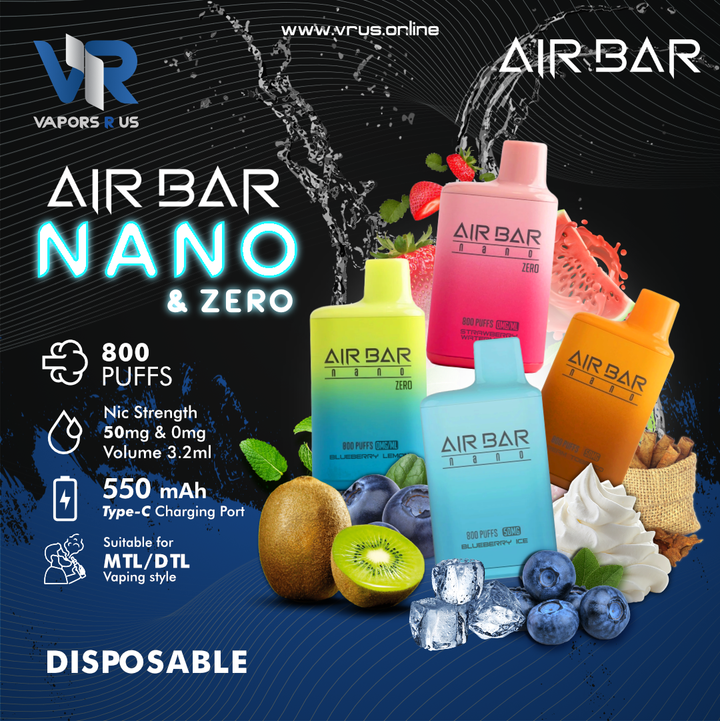 Air Bar Nano Disposable Vape Pen 800 Puffs