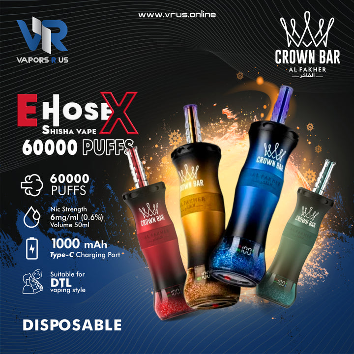 AL FAKHER CROWN BAR E-HOSE X 60000 Puffs (6MG)