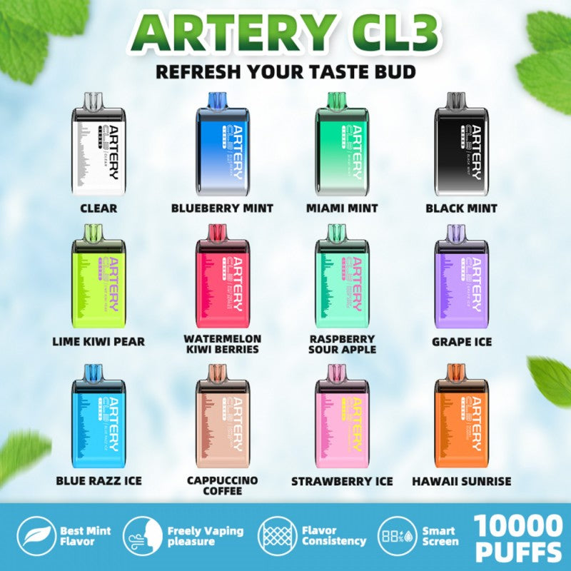 Artery CL3 Disposable Rechargeable Device (10000 Puffs)