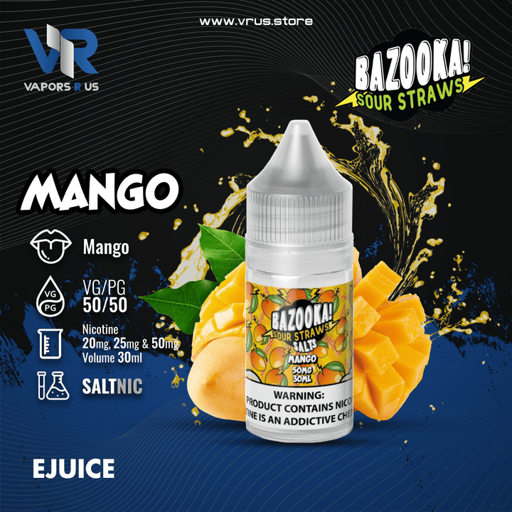 BAZOOKA - SOUR STRAWS - Mango 30ml (SaltNic) | Vapors R Us LLC