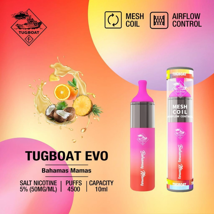 TUGBOAT - EVO Disposable Vape Device 4500 Puffs 850mAh