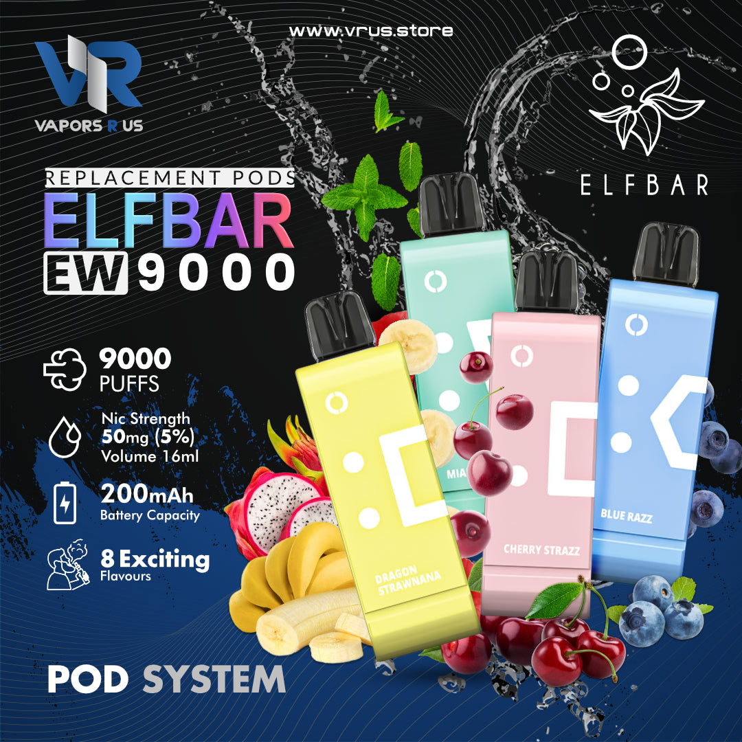 Elf Bar -  EW9000 Replacement Pods  9000 Puffs