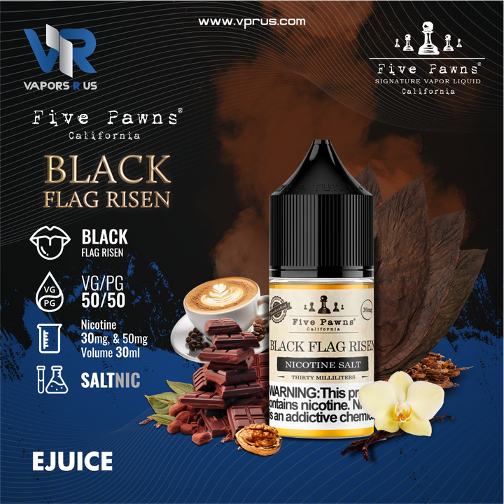 Five Pawns California  - Black Flag Risen Nicotine Salt 30ml