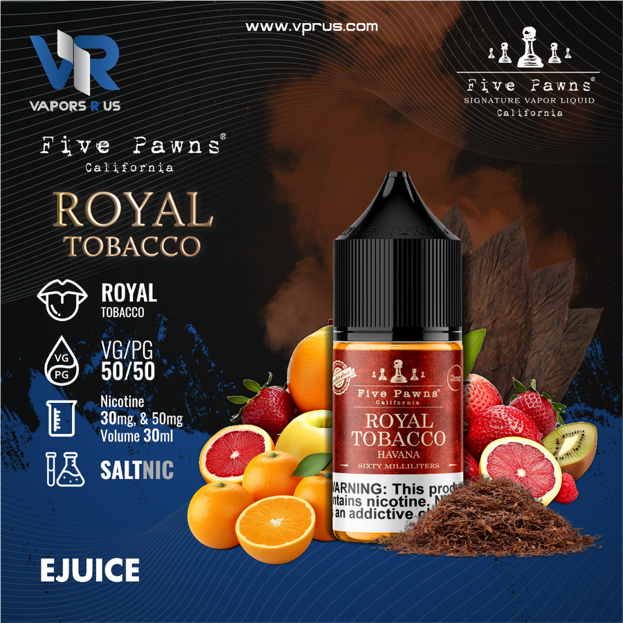 five pawns royal tobacco - 60ml E liquid by California | Abu Dhabi & Dubai Royal Tobacco - Five Pawns