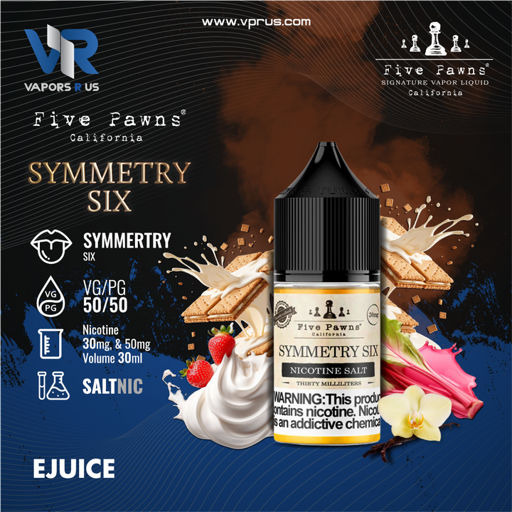Five Pawns California - Symmetry Six Nicotine Salt 30ml