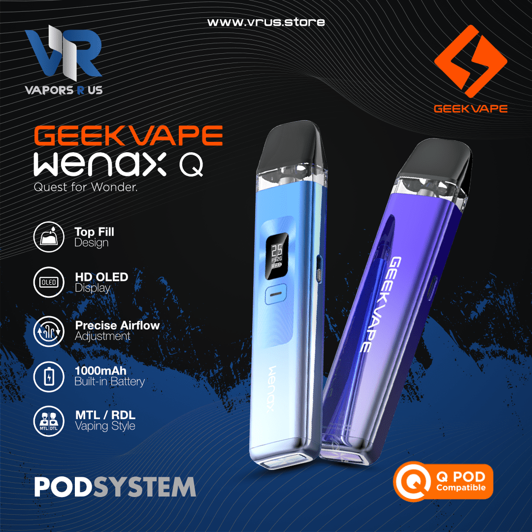 GEEKVAPE WENAX Q POD KIT Vapors R Us LLC GEEKVAPE WENAX Q POD KIT Vapors R Us LLC