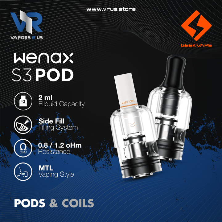 GEEKVAPE - S Cartridge Pod 2ml | Vapors R Us LLC