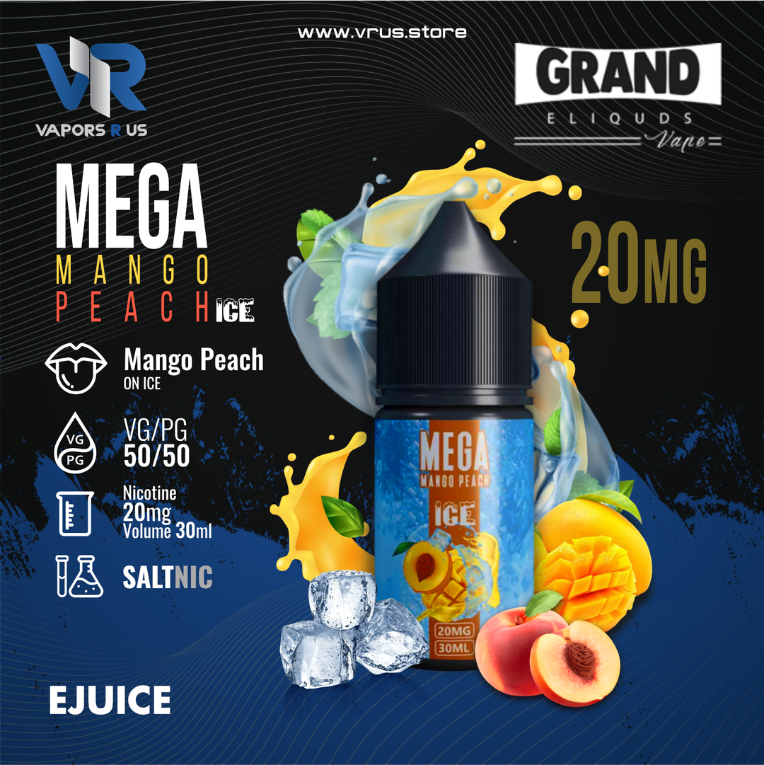 GRAND E-LIQUIDS – Mega Mango Peach Ice 30ML