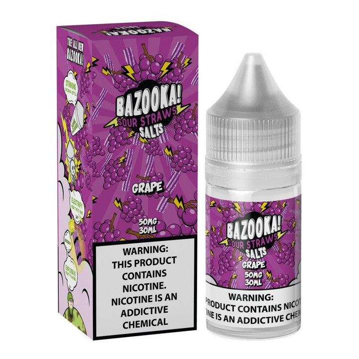 BAZOOKA - SOUR STRAWS - Grape  30ml (SaltNic) | Vapors R Us LLC