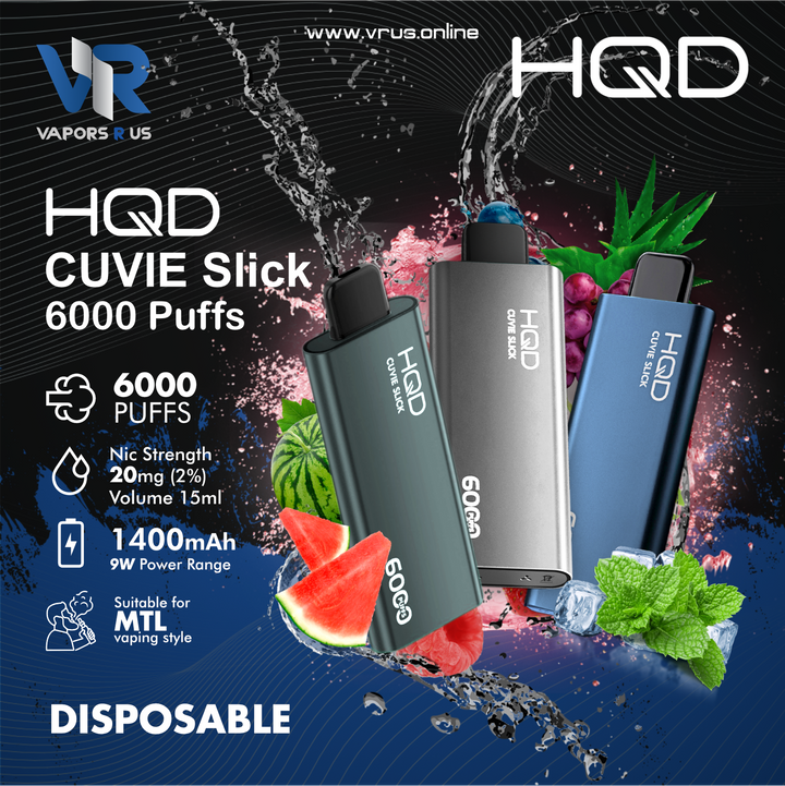 HQD - CUVIE Slick Disposable Pod Device 6000 Puffs