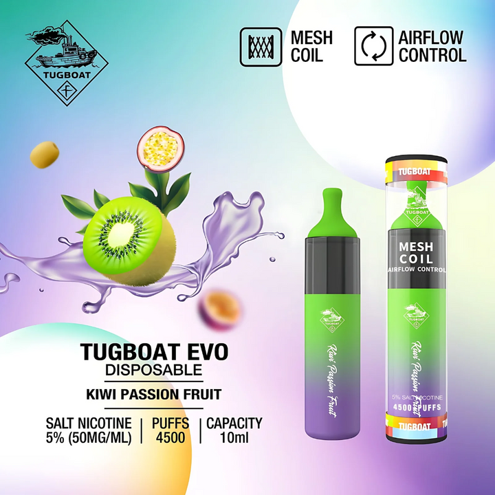 TUGBOAT - EVO Disposable Vape Device 4500 Puffs 850mAh