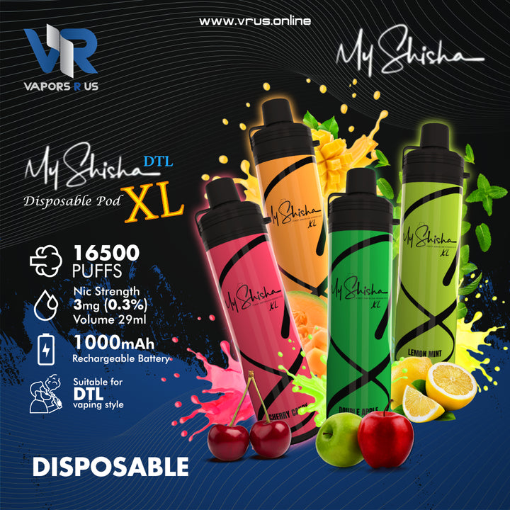 MY SHISHA XL 16500 PUFFS DISPOSABLE POD ( FREEBASE)