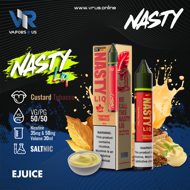 Nasty -  Liq Custard Tobacco  30mL (SaltNic)