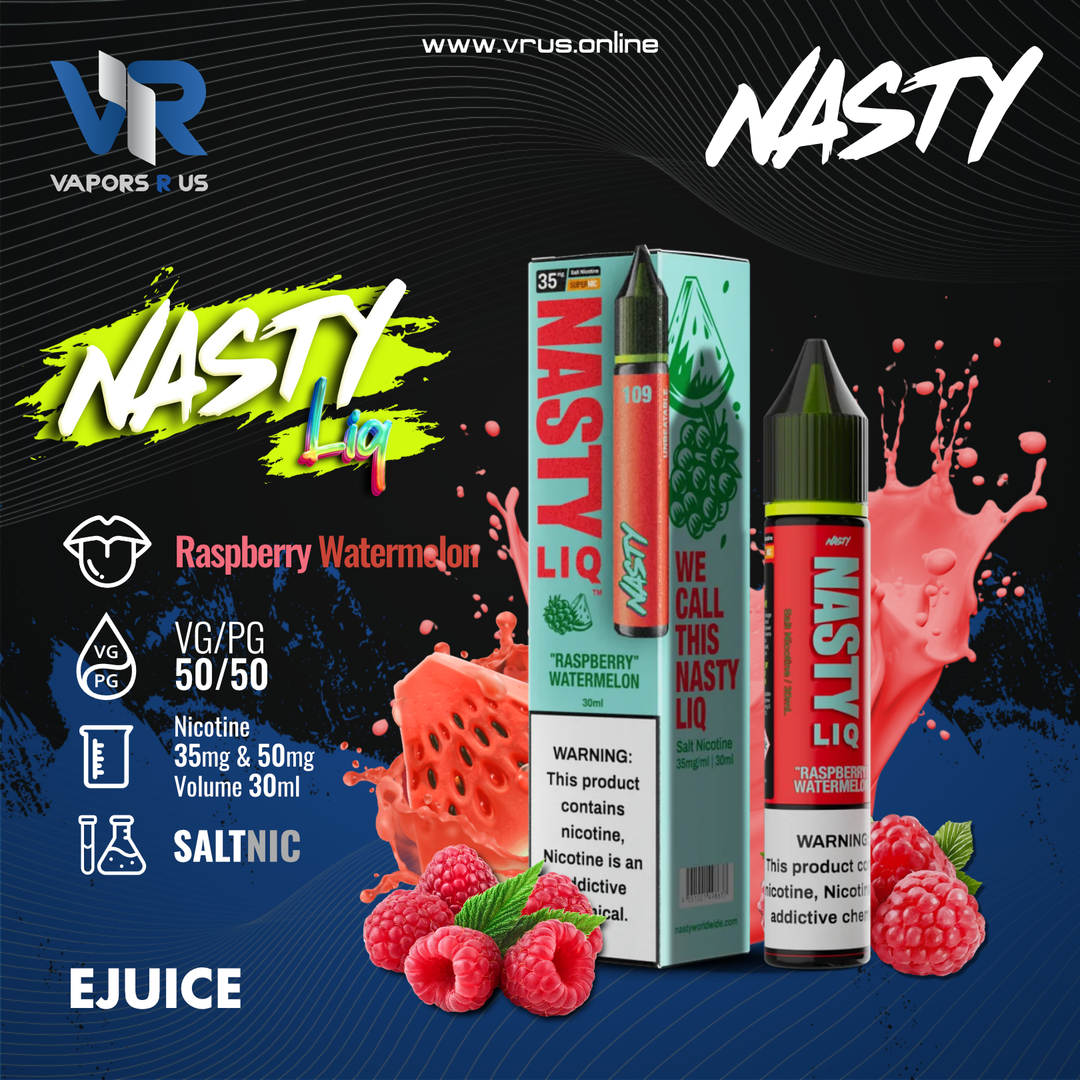 Nasty -  Liq Raspberry Watermelon  30mL (SaltNic)