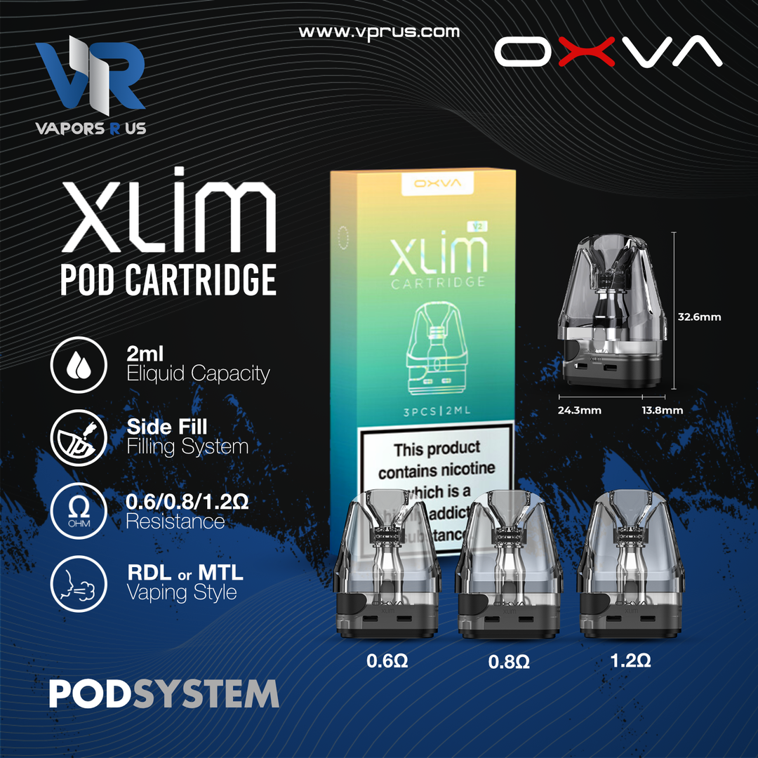 OXVA - XLIM POD CARTRIDGE 3PCS/PACK (V2) Vapors R Us LLC OXVA - XLIM POD CARTRIDGE 3PCS/PACK (V2) Vapors R Us LLC