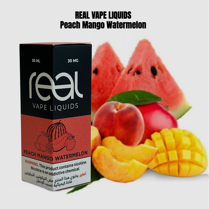 REAL VAPE - Peach Mango Watermelon 30ml (SaltNic) | Vapors R Us LLC