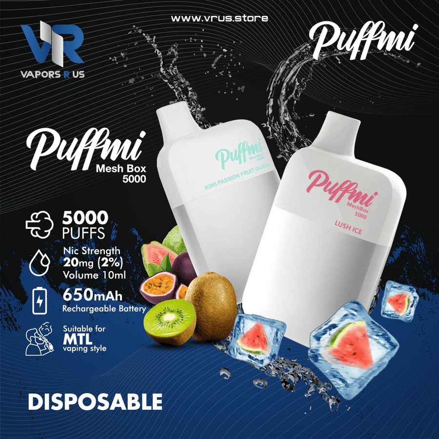 PUFFMI - MESH BOX DISPOSABLE 5000 PUFFS - 20MG | Vapors R Us LLC