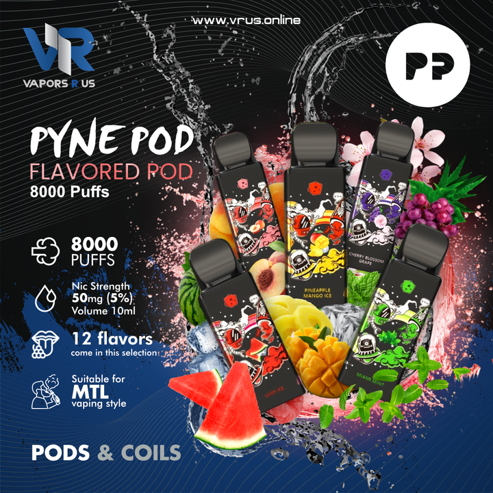 PYNE POD - Replacement Pods  (8000 Puffs)