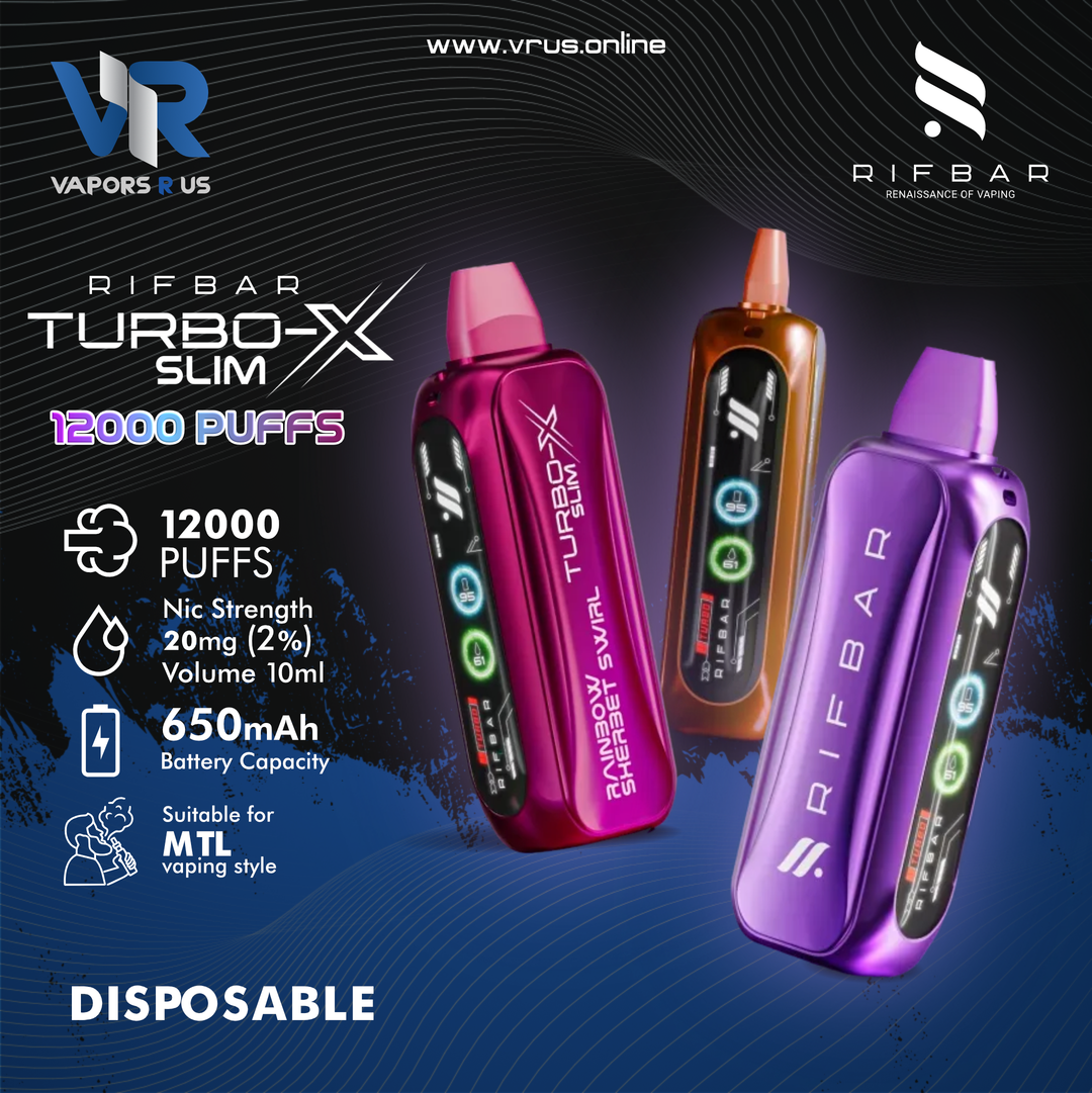 RIF BAR TURBO X SLIM 12000 PUFFS