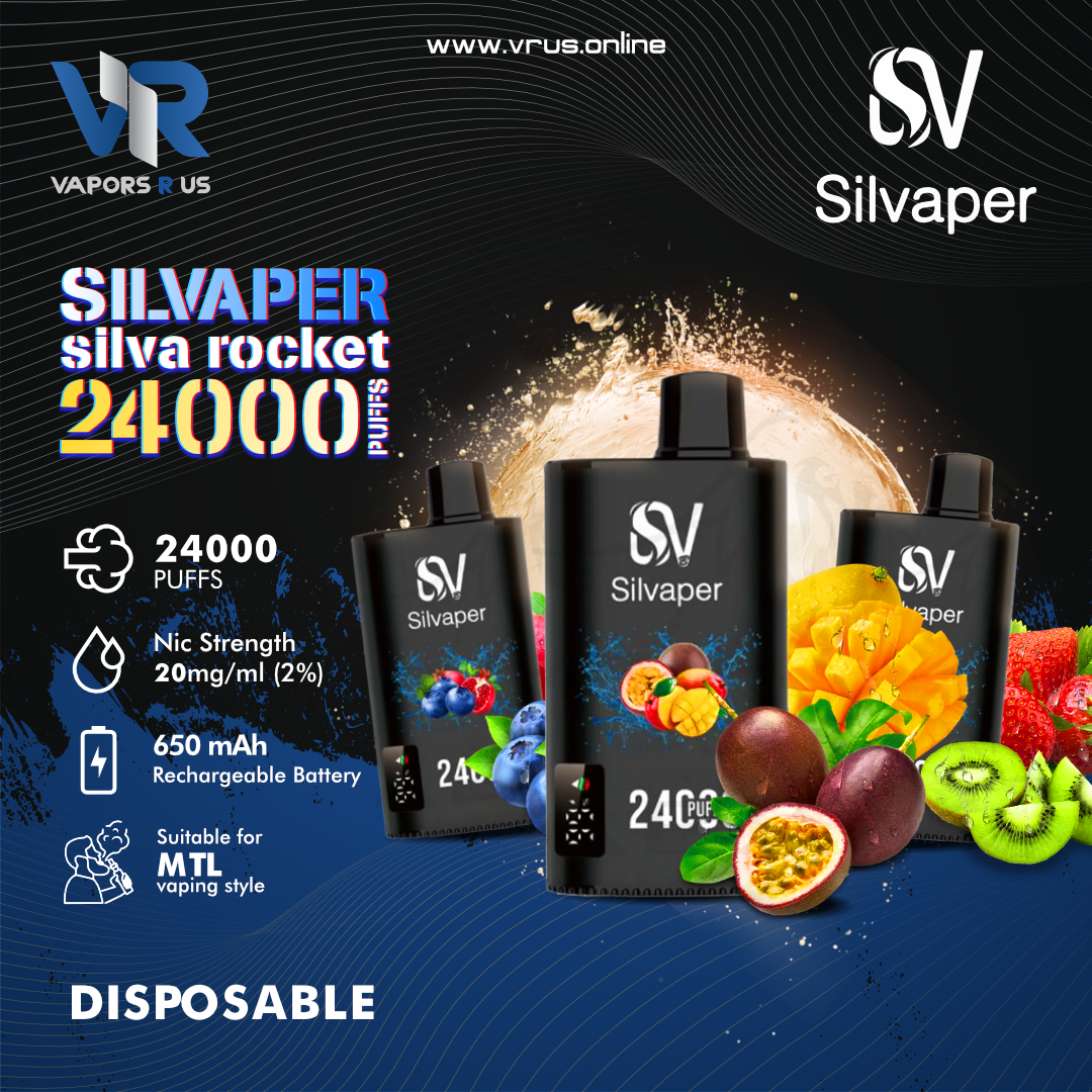 SILVAPER 24000 PUFFS DISPOSABLE VAPE 20mg