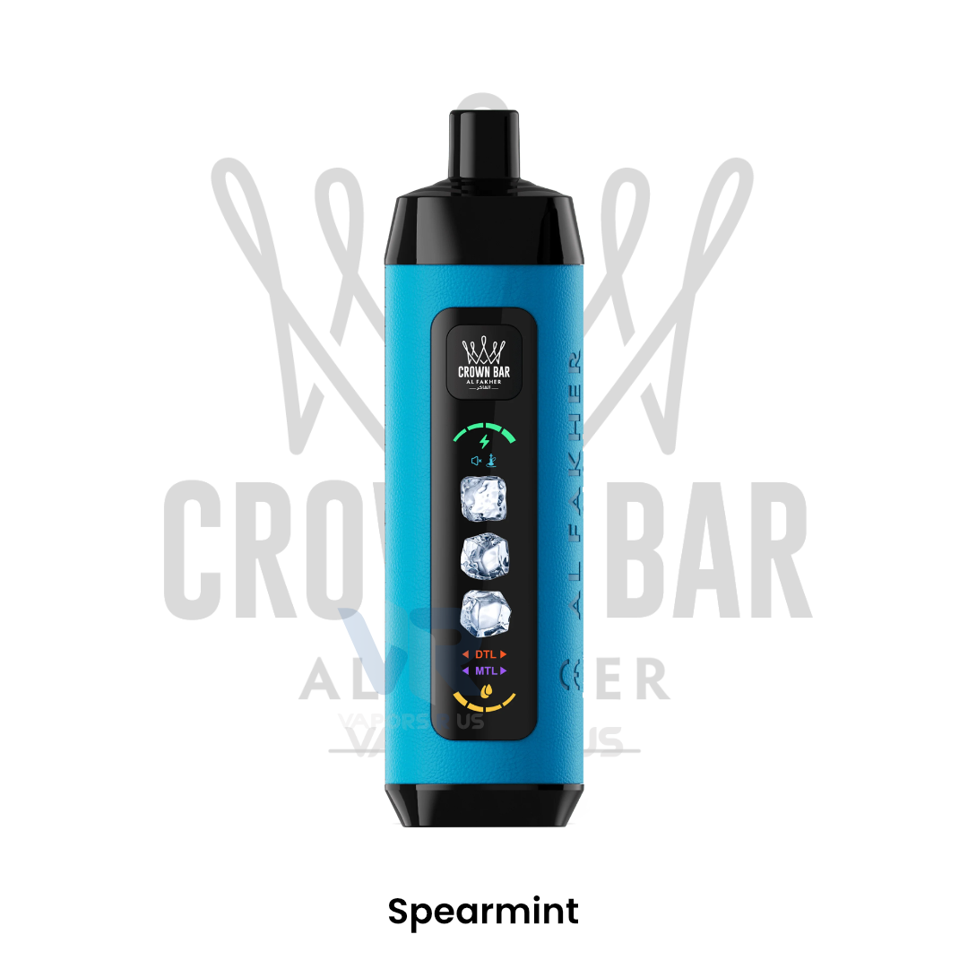 Crown Bar Al Fakher Dtl Mtl Crown Bar Al Fakher 15000 Ice Adjust Disposable Vape In Crown Bar Al Fakher Dtl Mtl Crown Bar Al Fakher 15000 Ice Adjust Disposable Vape In