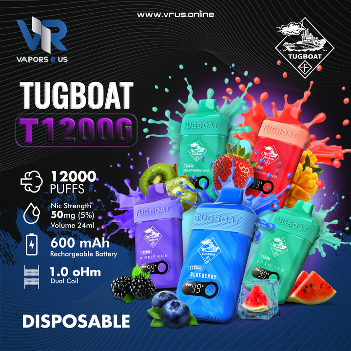 TUGBOAT T12000 Puffs Disposable 50mg