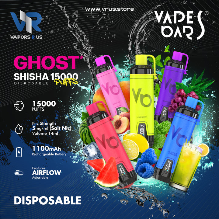 VAPES BARS  - Ghost Shisha 15000 Puffs Disposable Vape