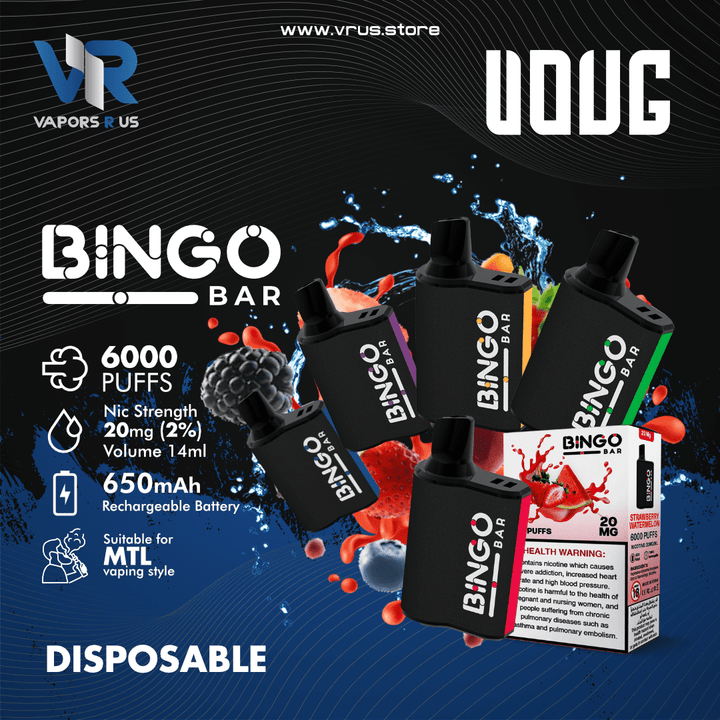 VOUG - BINGO BAR 6000 Puffs | Vapors R Us LLC