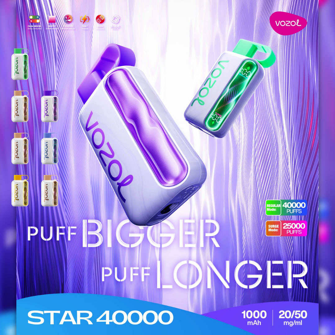 VOZOL STAR 40000 PUFFS DISPOSABLE (50mg)