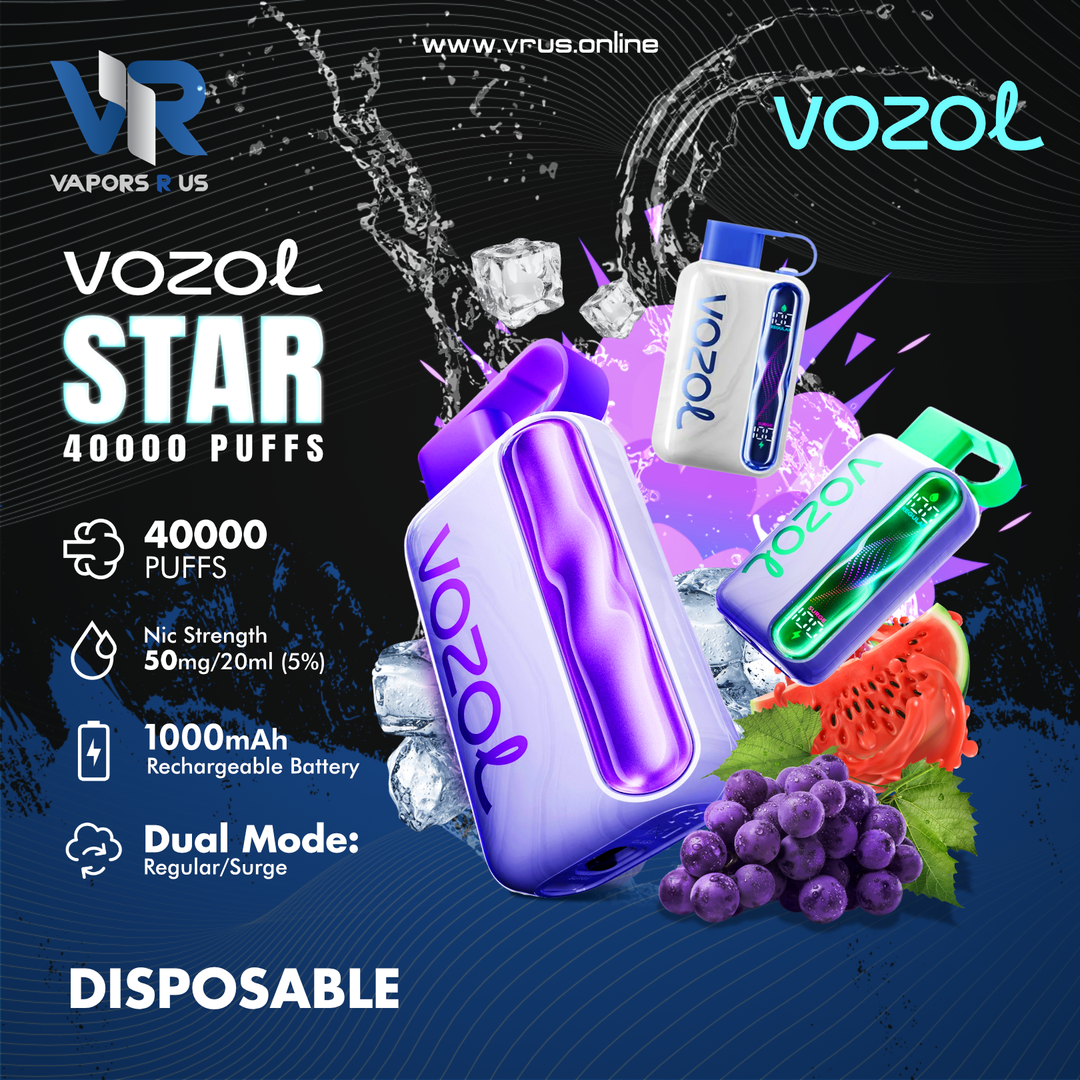 VOZOL STAR 40000 PUFFS DISPOSABLE (50mg)