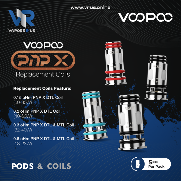 VOOPOO PNP X Replacement Pod Coils ( 5 PCS)