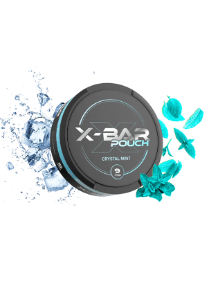 X-Bar Crystal Mint Nicotine Pouches 9 mg | Vapors R Us LLC