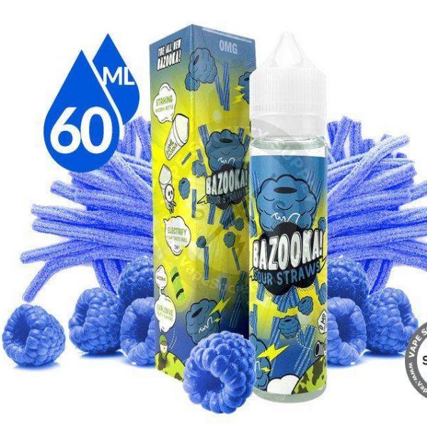 BAZOOKA - SOUR STRAWS - Blue Raspberry 3mg 60ml | Vapors R Us LLC