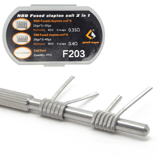 GEEKVAPE - F203 FUSED CLAPTON 2 IN 1 PREBUILT COILS | Vapors R Us LLC