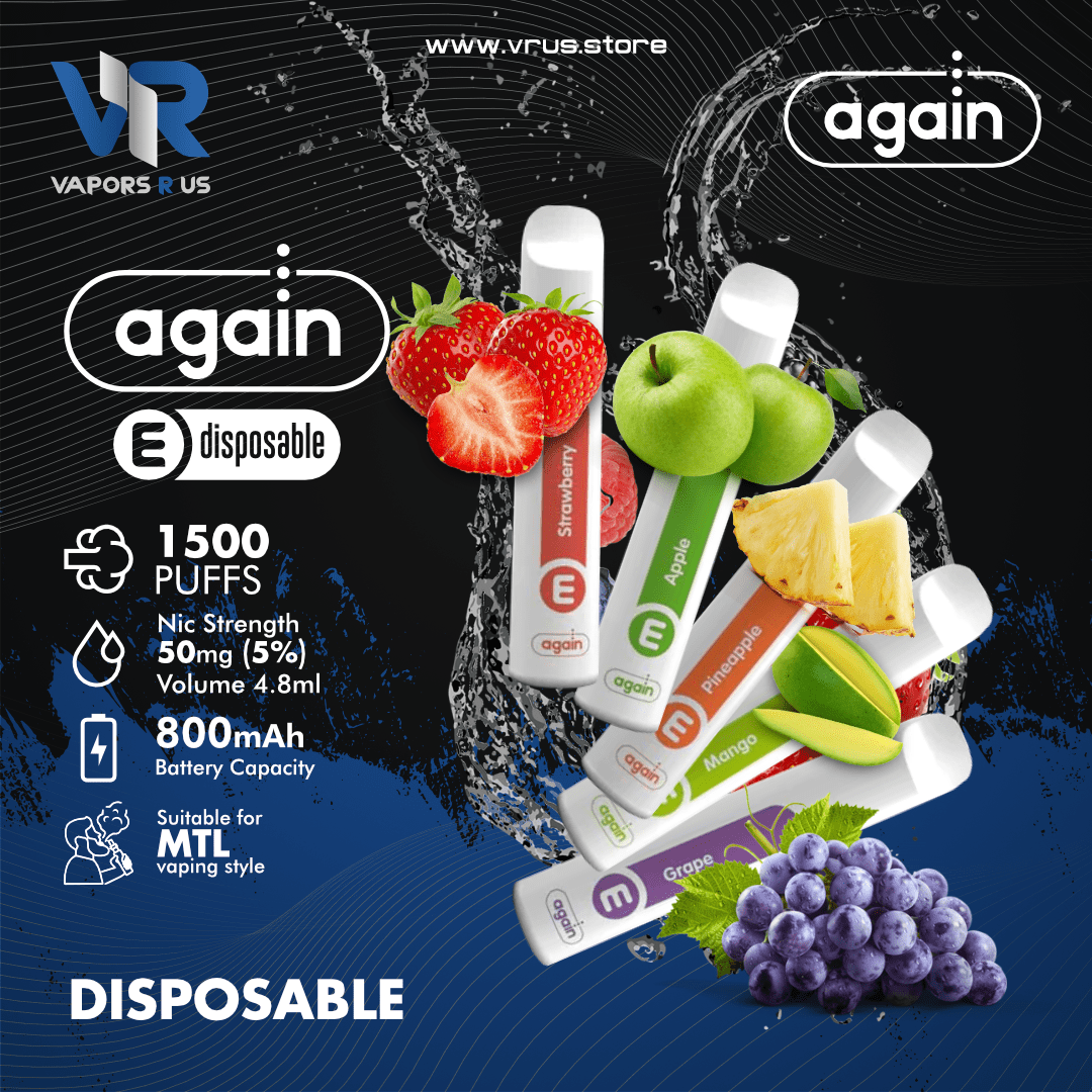 AGAIN - E Disposable Pen 5% 1500 Puffs | Vapors R Us LLC